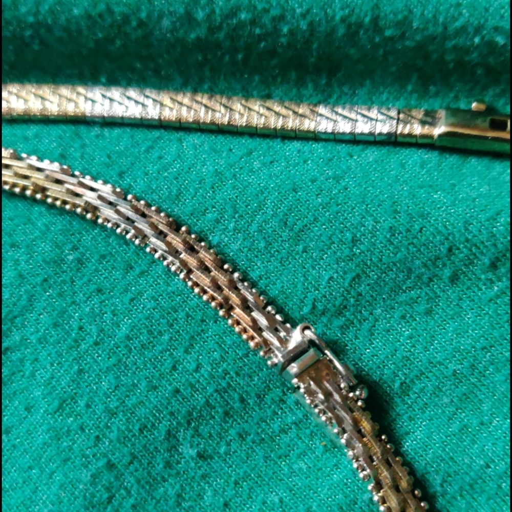 Vintage Sterling Silver bracelet and necklace - Picture 2 of 2